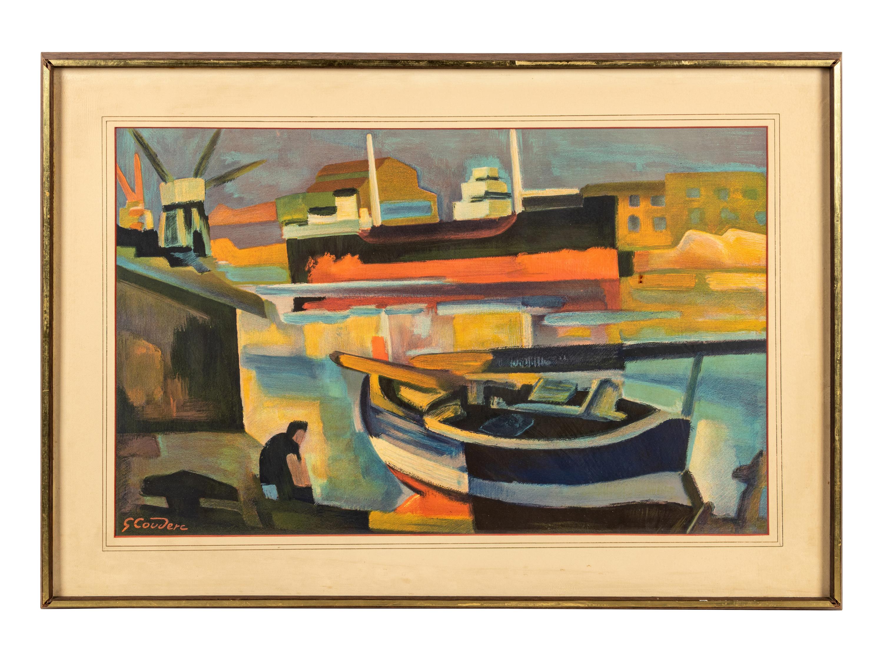 Cargo Ship in Sète , c. 1940s