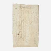 [Hamilton, Alexander] [Bank of New York] Partially-Printed "Receivable" for the Bank of New York