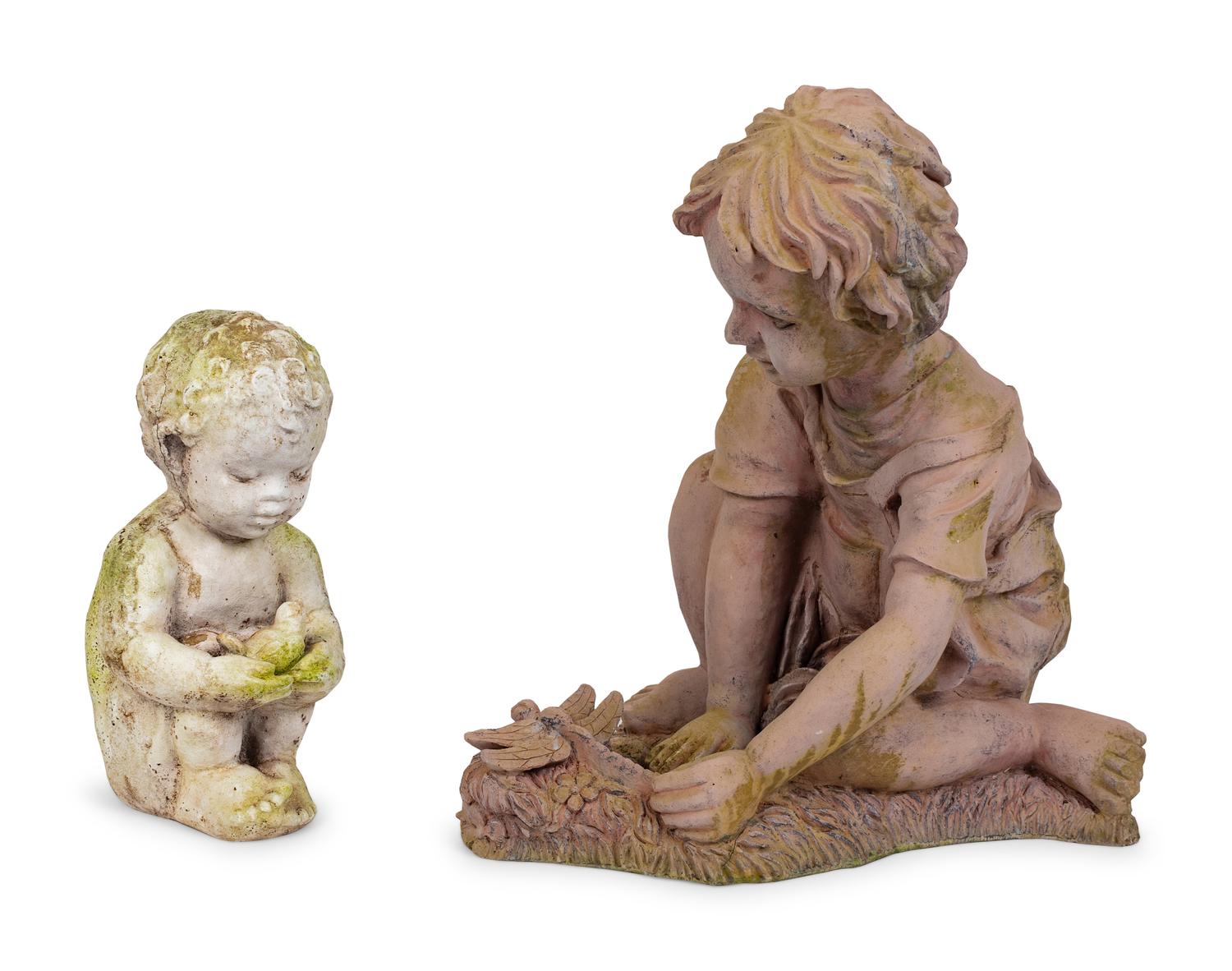 Two Composition Garden Figures