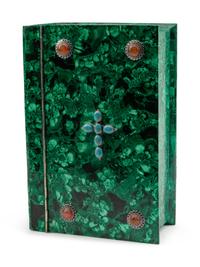 A Jewel-Mounted Malachite Book Box