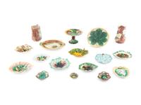 A Collection of Leaf-Form Majolica and Earthenware Articles