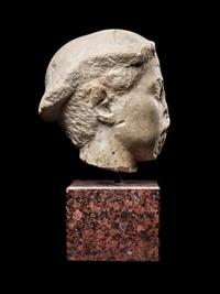 A Roman Marble Head of the God Mercury
