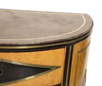 A Russian Neoclassical Part-Ebonized Birch Bowfront Commode