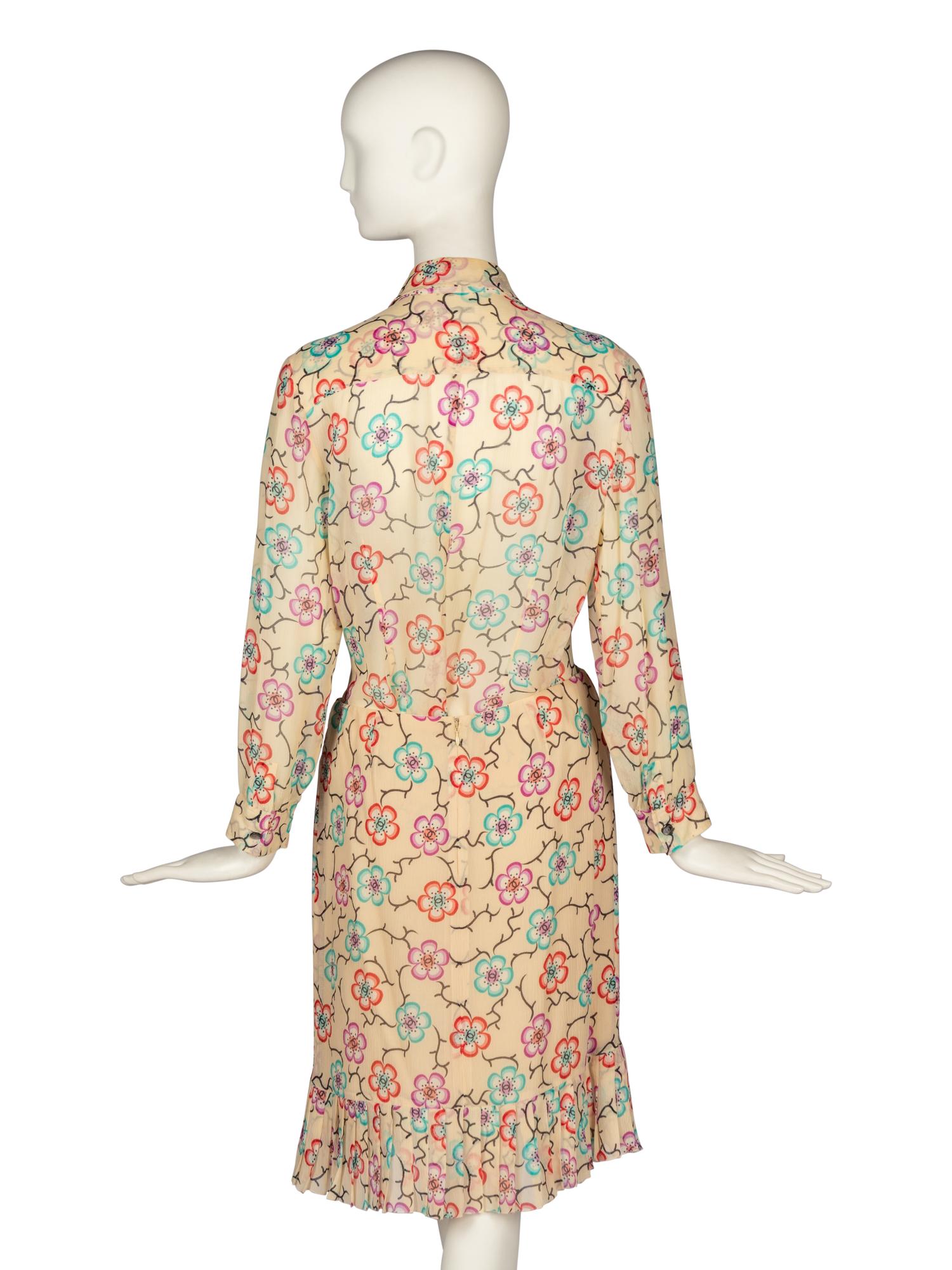 Chanel Floral Silk Ensemble