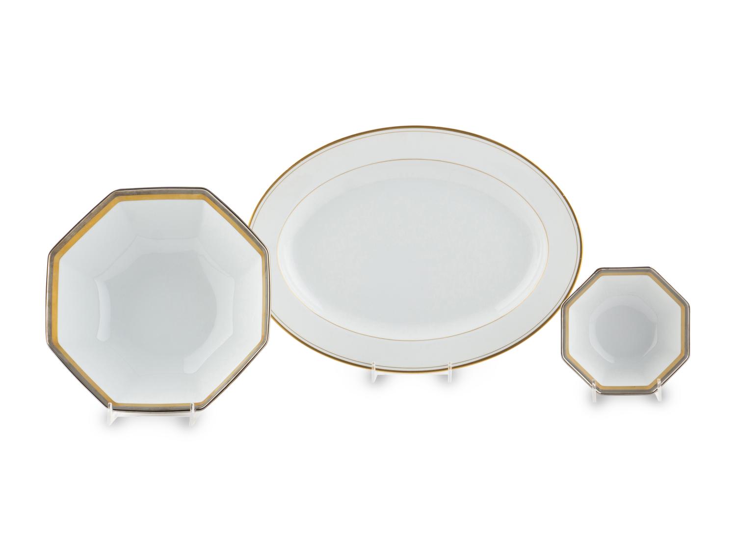 A Fitz and Floyd Porcelain Dinner Service