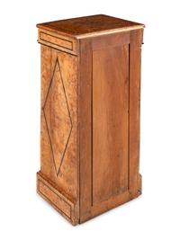 A Charles X Burlwood Pedestal Bookcase