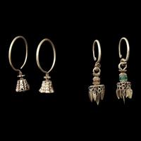 Eight Pairs of Chinese Silver Earrings, Qing Dynasty 清 銀耳環八對