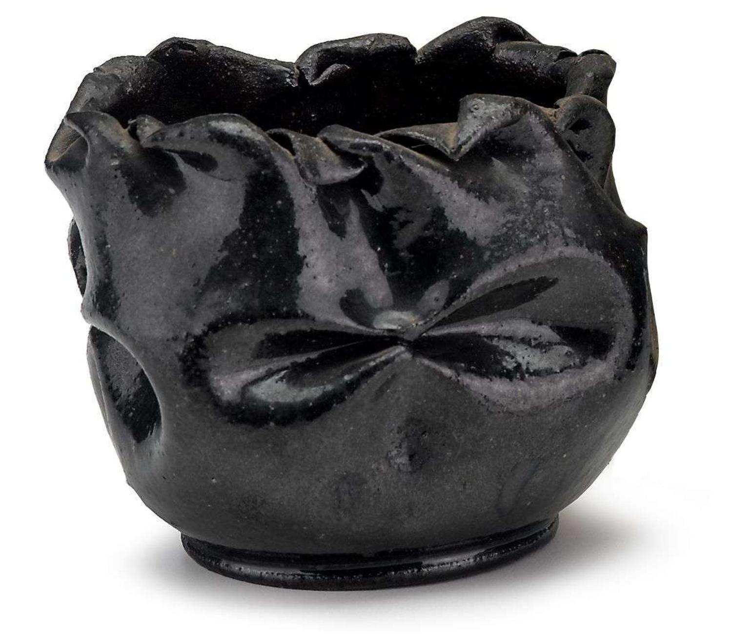 Small pottery bowl george ohr (1857-1918), biloxi, ms, circa 1900