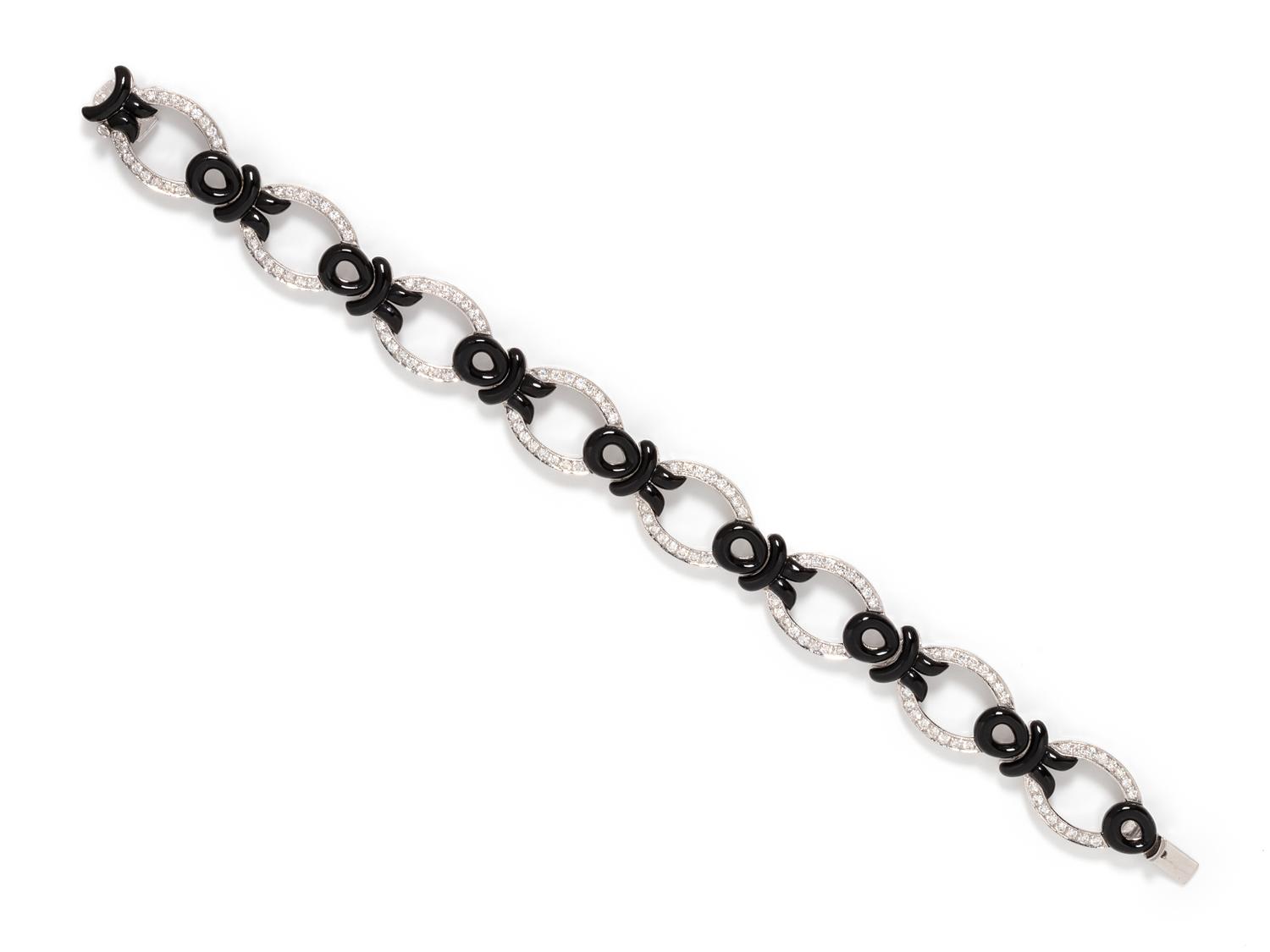 DIAMOND AND ONYX BRACELET