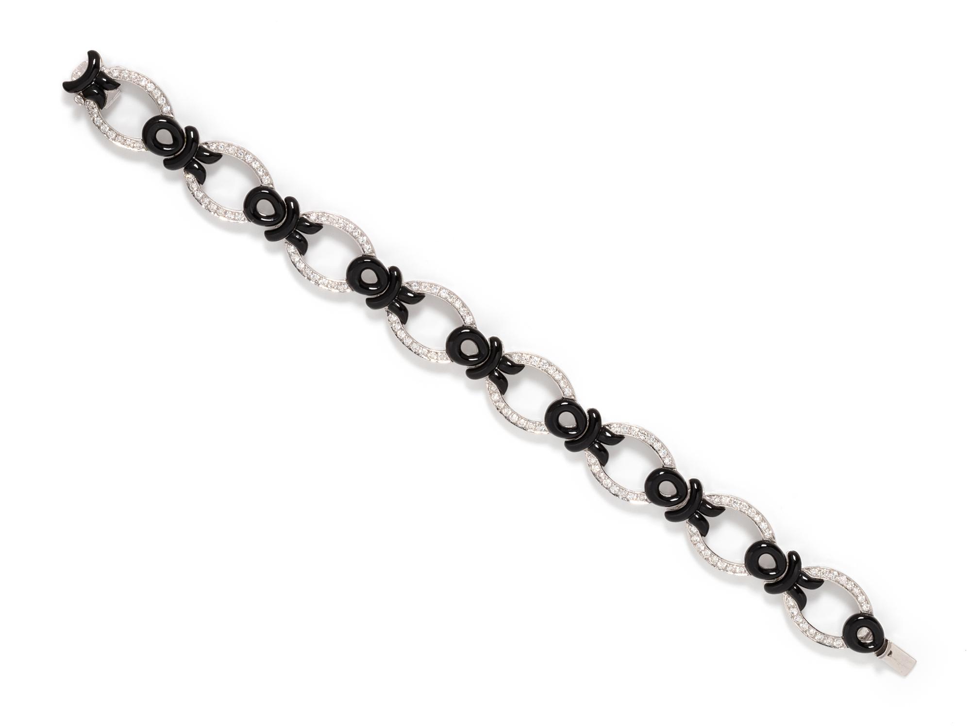 DIAMOND AND ONYX BRACELET