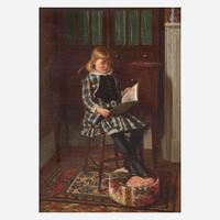 Samuel S. Carr (American, 1837-1908) Young Girl Seated in an Interior