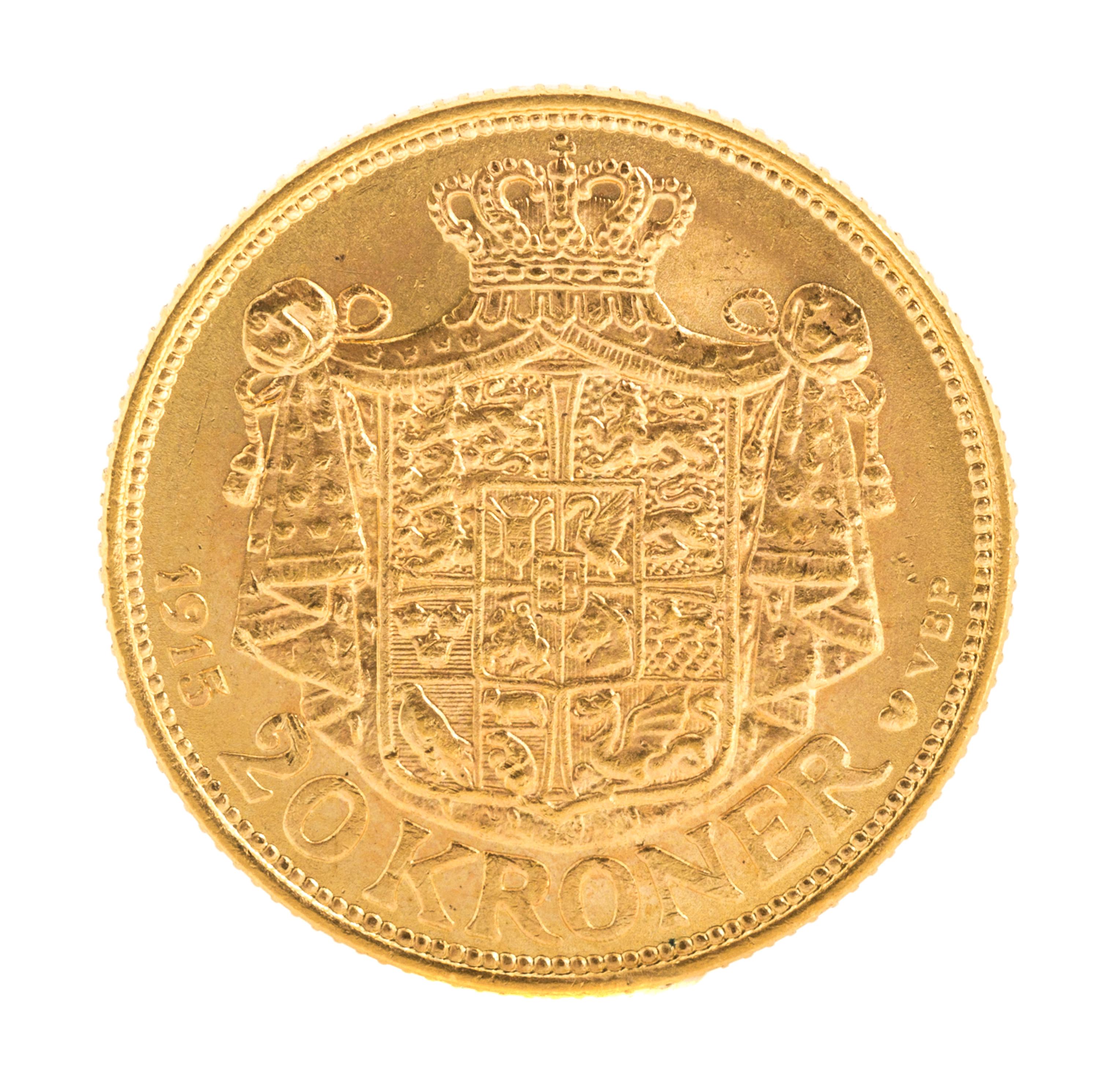 Kingdom of Denmark (1915 CE), Gold 10 Kroner — Gold 10 Kroner