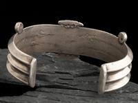 Navajo Ingot and Turquoise Cuff Bracelet