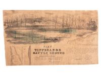 [WAR OF 1812]. A group of 2 Battle of Tippecanoe lithographs.