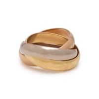 CARTIER, TRICOLOR GOLD 'TRINITY' RING