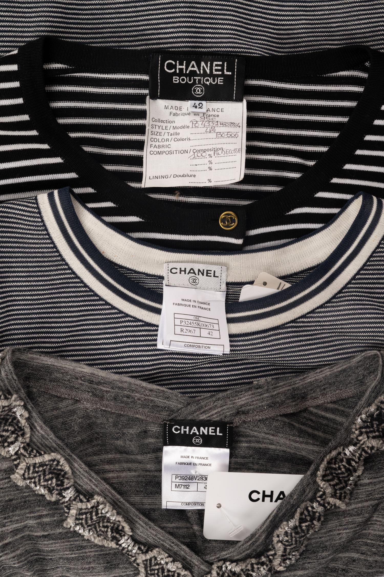 Three Chanel Knit Tops, Cruise 1995-Fall 2010