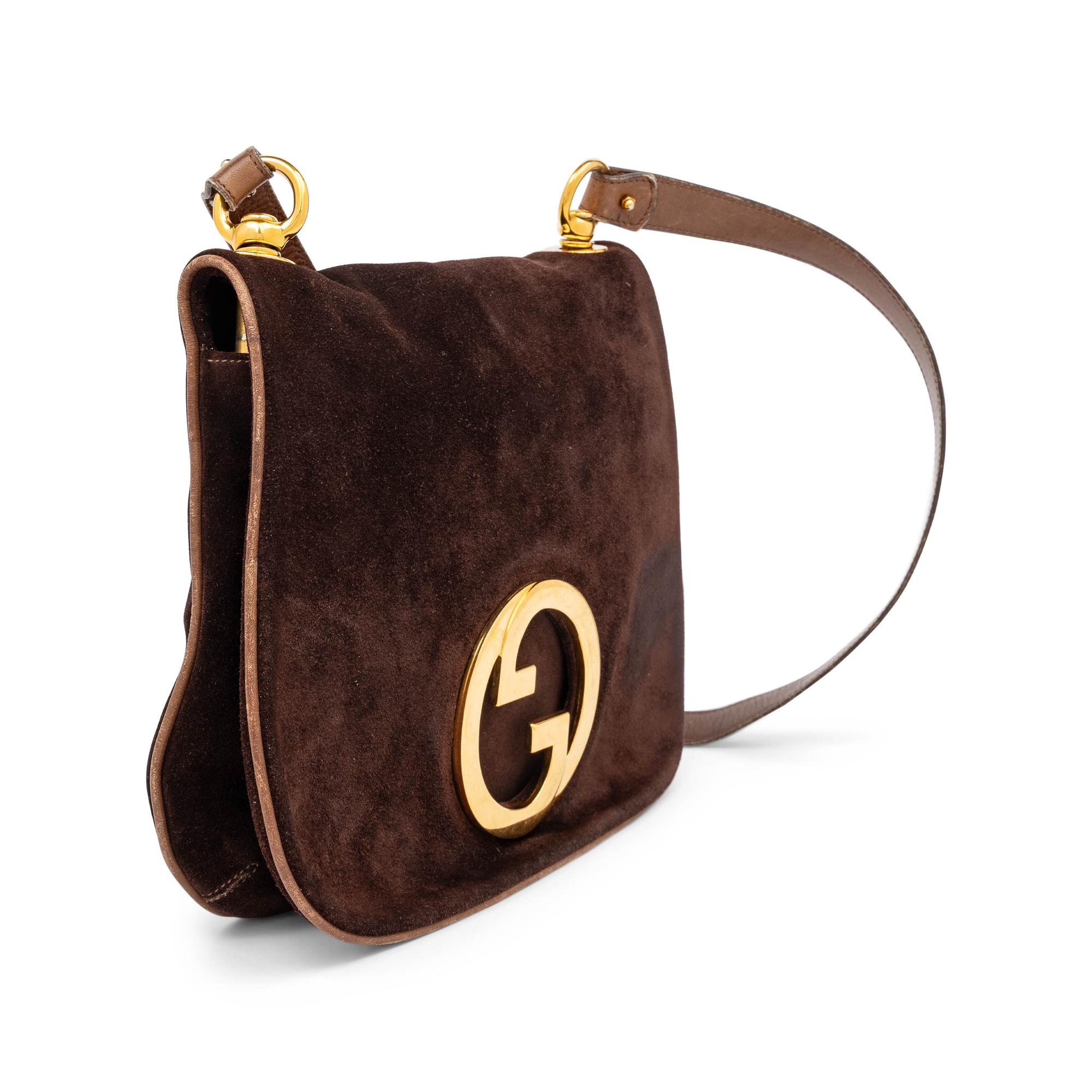 Gucci, Blondie Suede Shoulder Bag