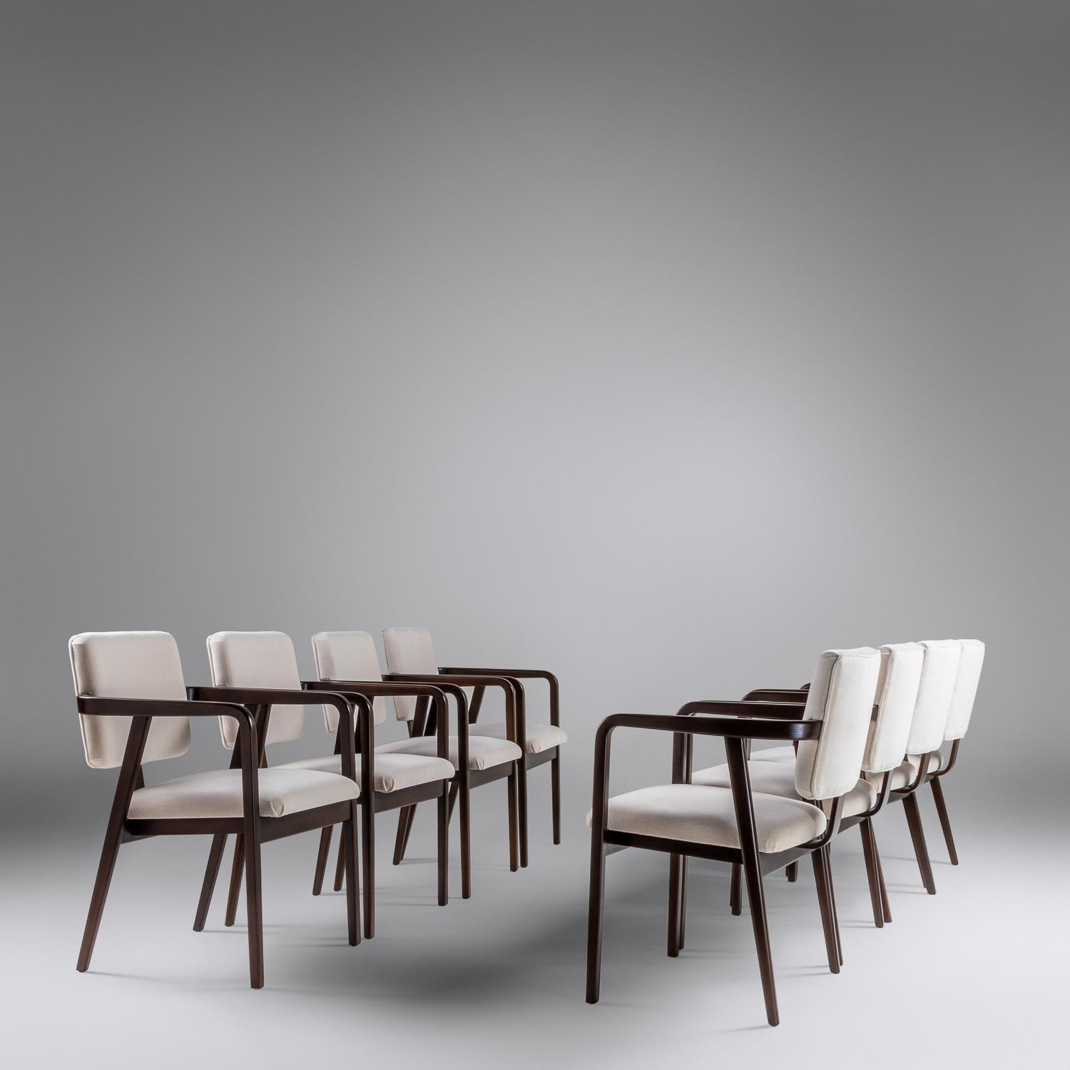 Set of Eight Dining Chairs, model 4663 Herman Miller, USA