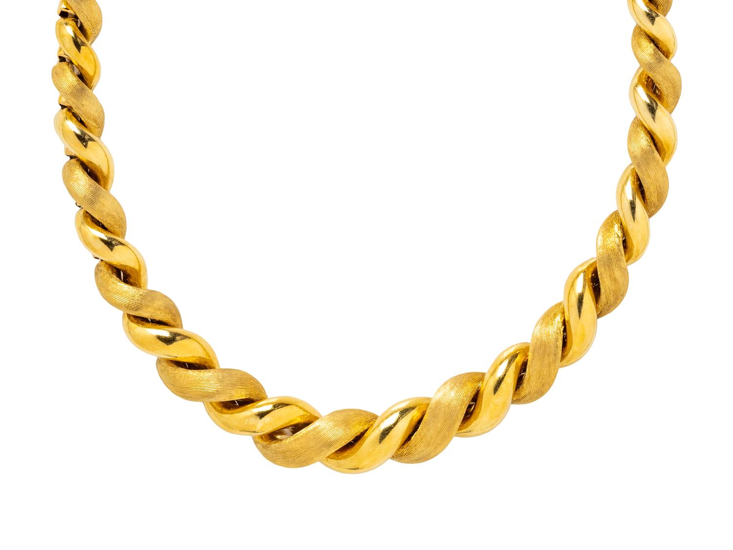 YELLOW GOLD COLLAR NECKLACE