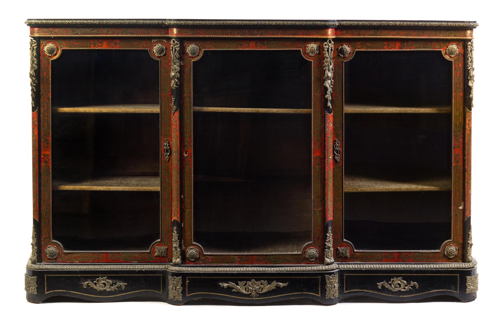 A Napoleon III Gilt Bronze Mounted Boulle Marquetry Meuble d'Appui Height 44 1/2 x width 72 x depth 16 inches. — 19TH CENTURY