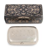 Two Russian Silver Snuff Boxes