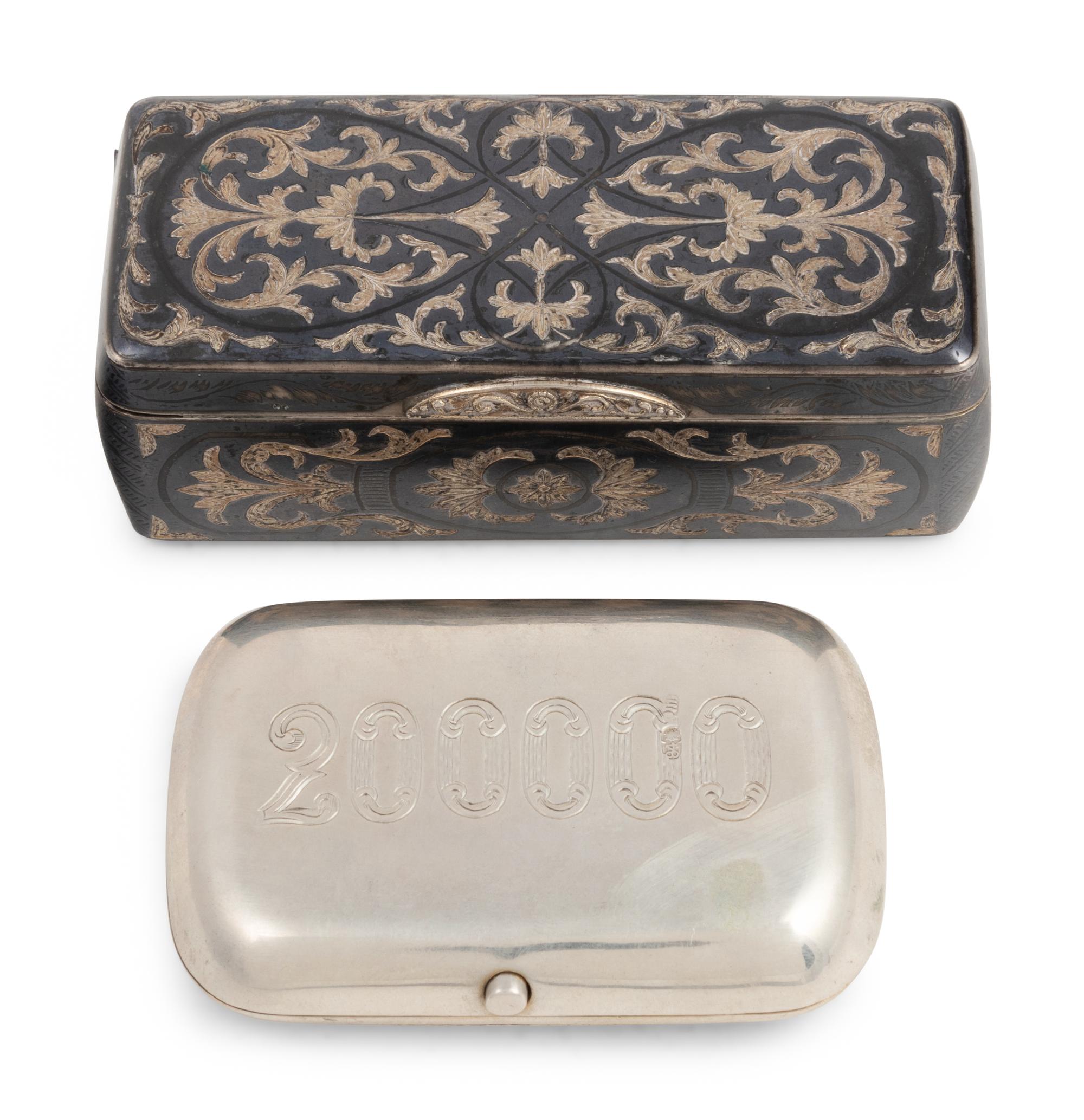 Two Russian Silver Snuff Boxes