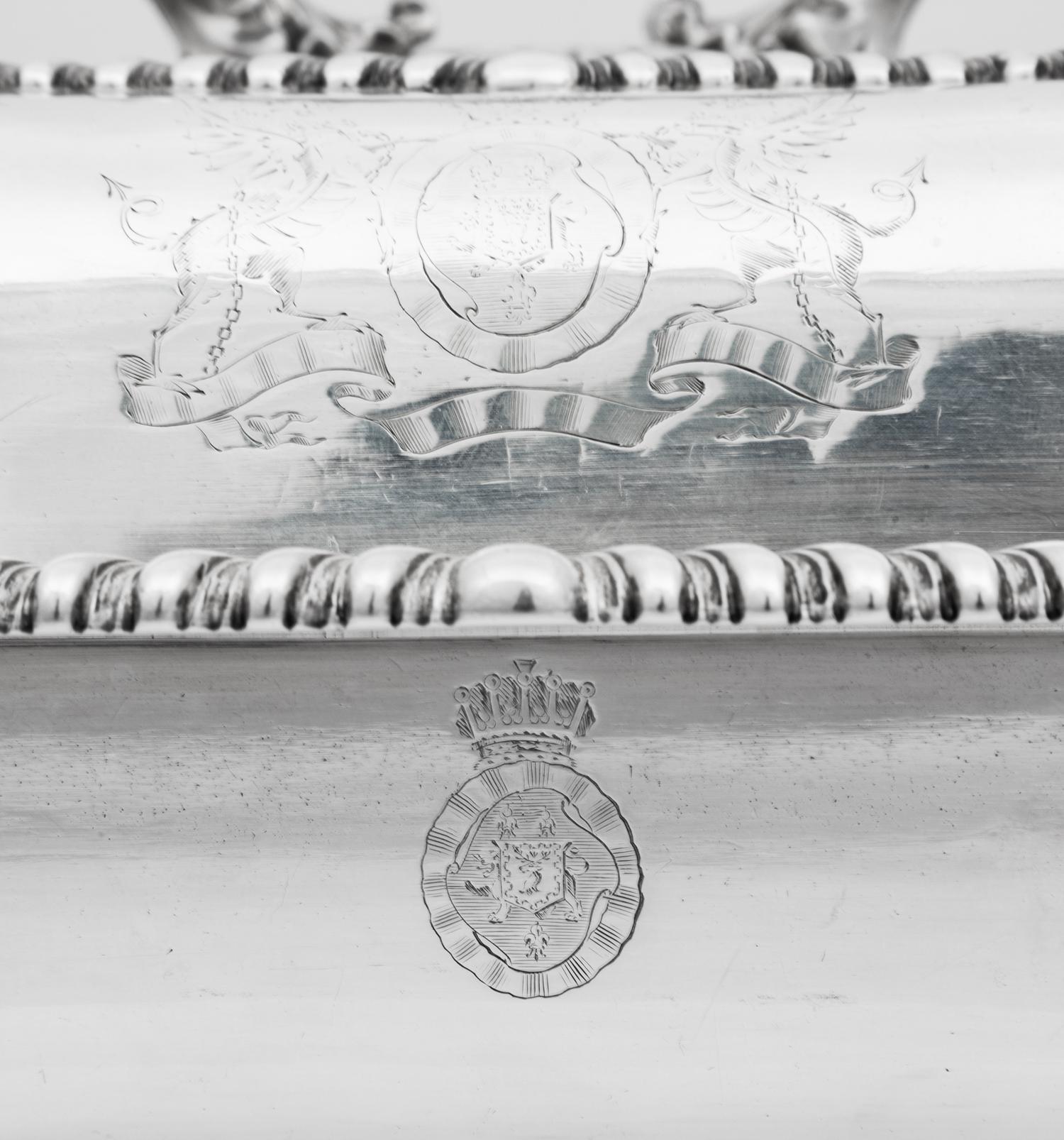 A George IV Silver Covered Serving Dish and Warming Stand