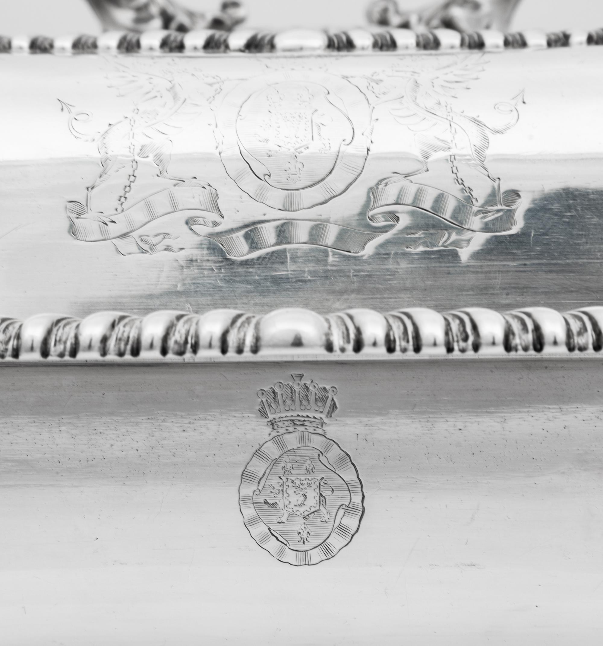 A George IV Silver Covered Serving Dish and Warming Stand
