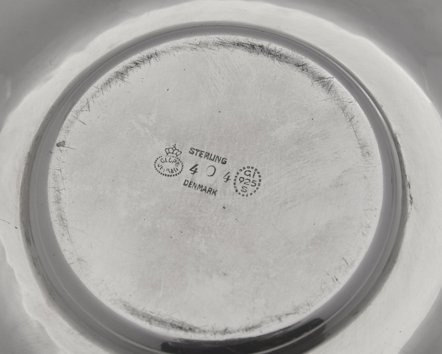 A Georg Jensen Silver Covered Caviar Dish and Underplate