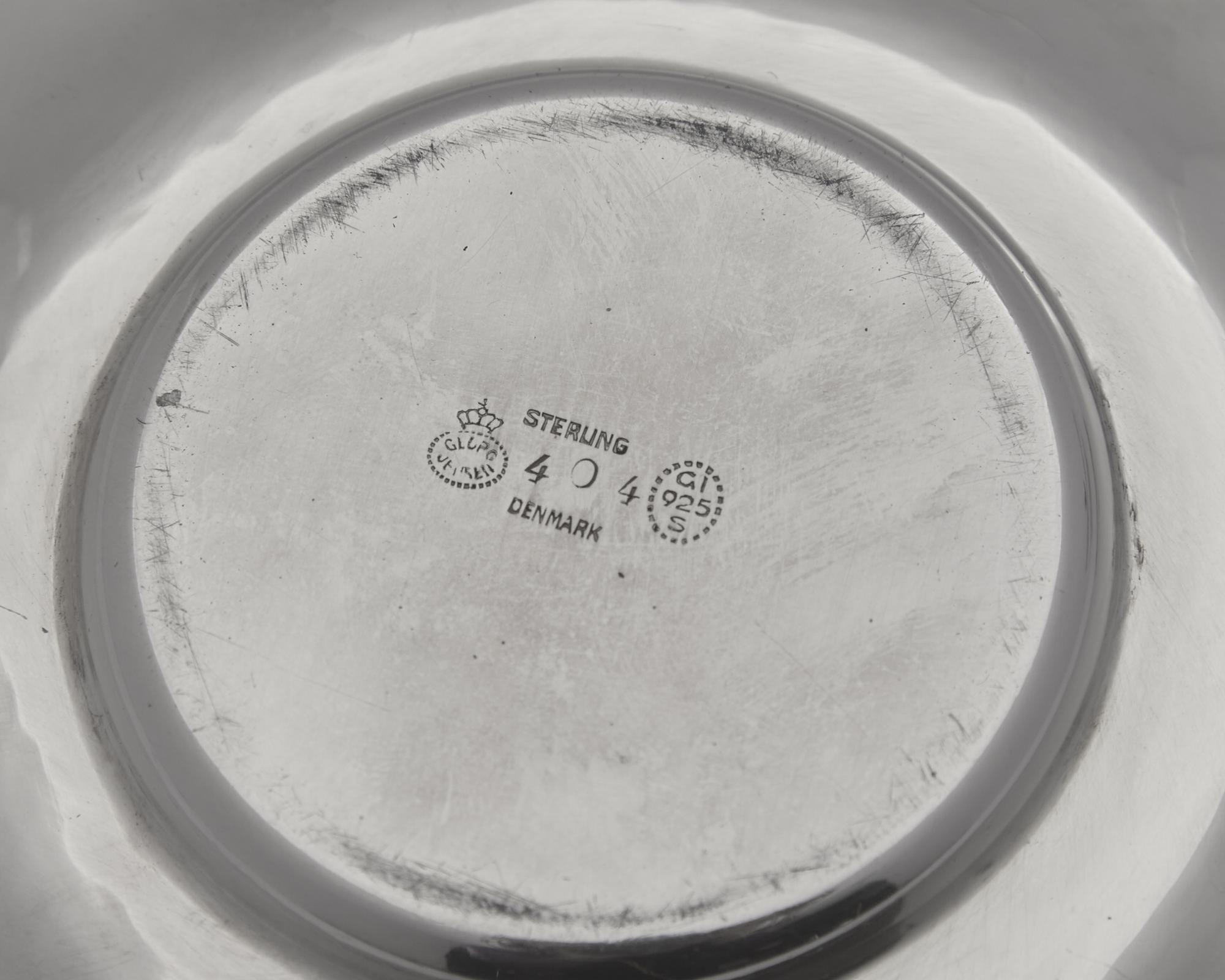 A Georg Jensen Silver Covered Caviar Dish and Underplate