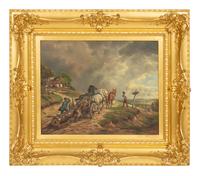 Peasants Hauling Wood