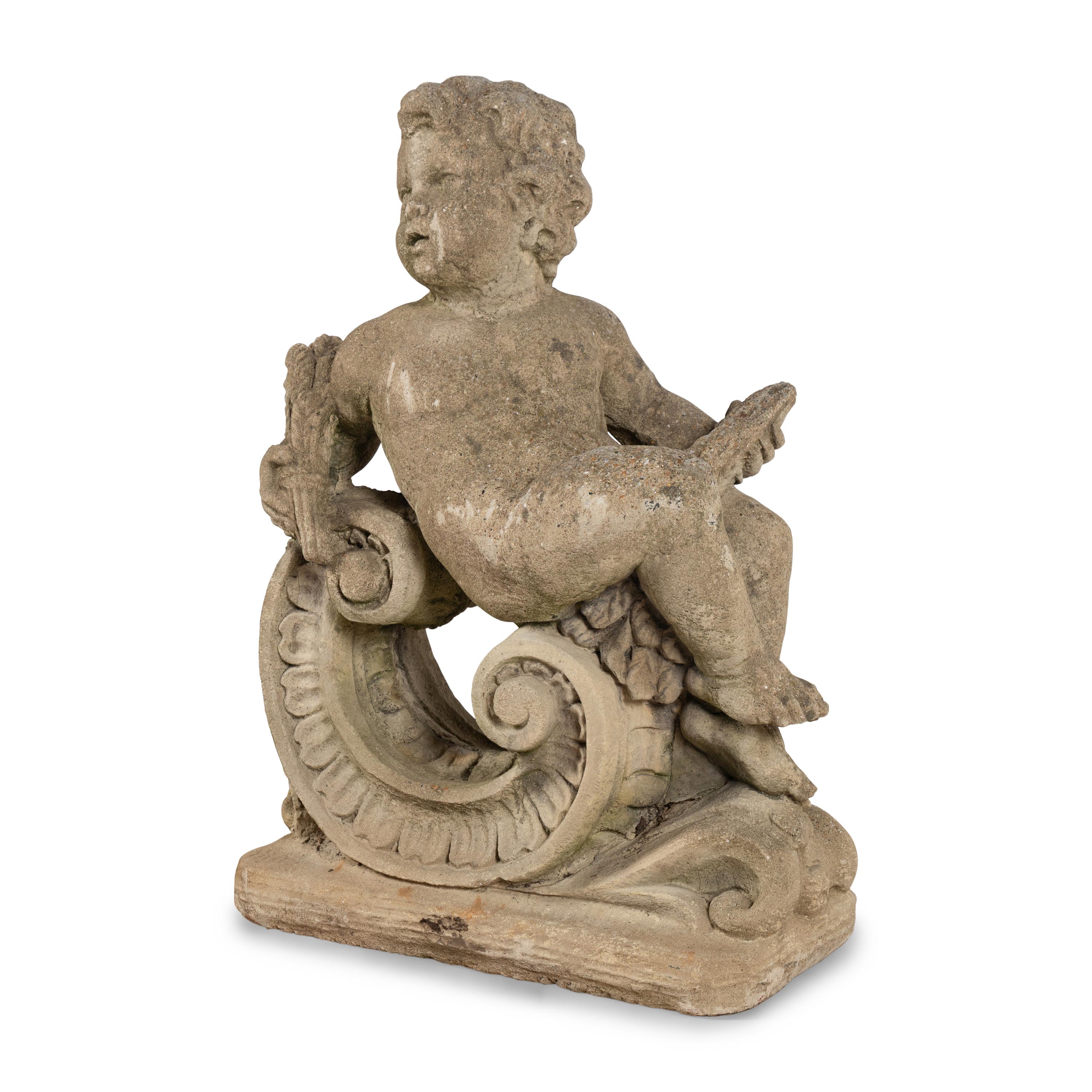 A Cast Stone Garden Ornament