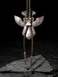 Silver and Turquoise Eagle Katsina Bolo Tie