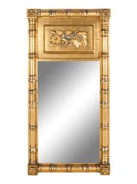 A Federal Style Giltwood Trumeau Mirror