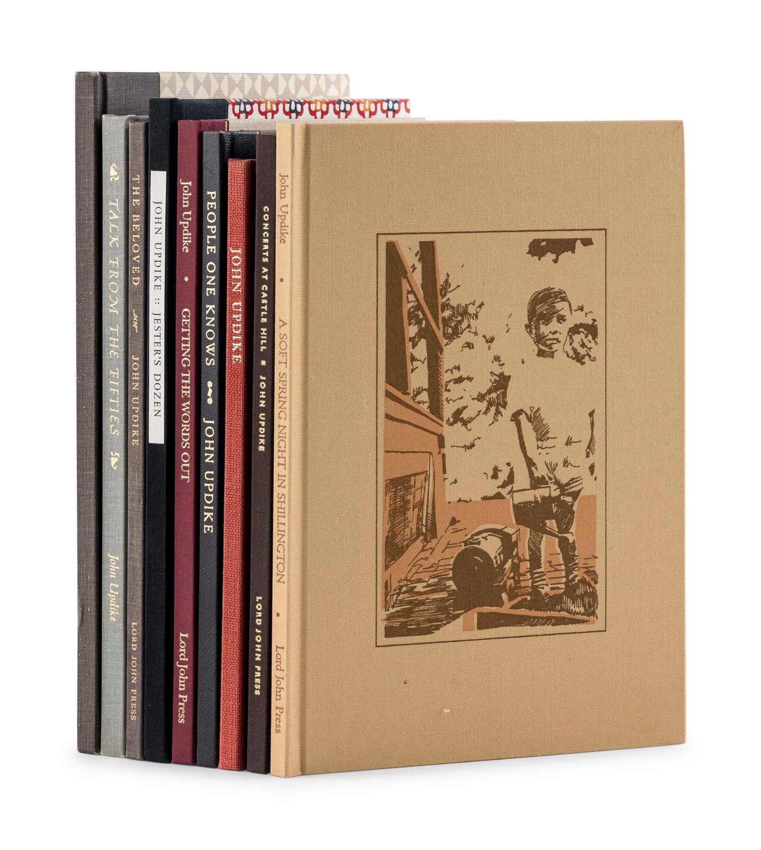 UPDIKE, John (1932-2009). A group of 9 Lord John Press limited editions of Updike’s works, ALL SIGNED, comprising: