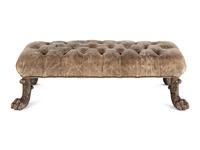 A Leather Upholstered Ottoman