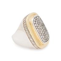 DAVID YURMAN, YELLOW GOLD, SILVER AND DIAMOND RING