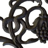 A Cast Iron Decorative Grill 48" W x .5" D x 17" H — France, 20th Century