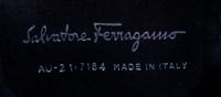 A Ferragamo Orange Ribbon Handbag,