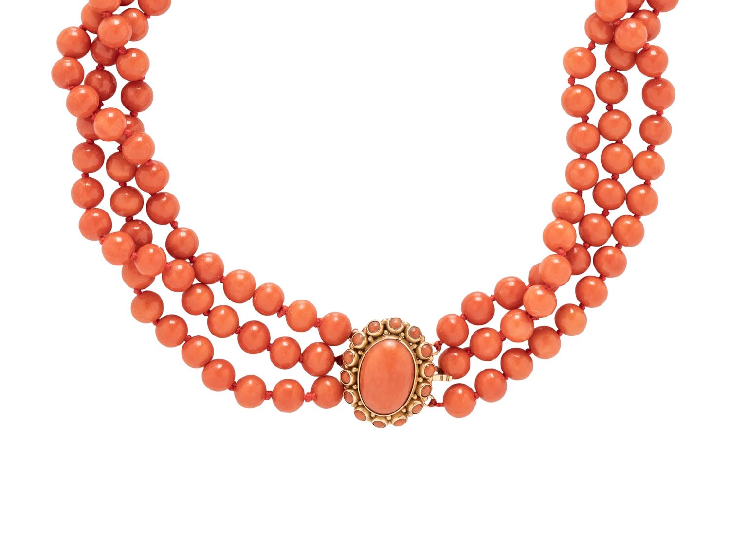 CORAL BEAD NECKLACE