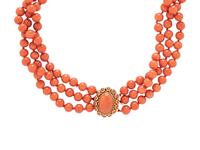 CORAL BEAD NECKLACE