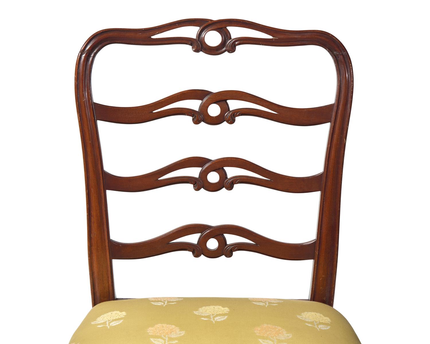 A Chippendale Style Mahogany Ribbon-Back Side Chair