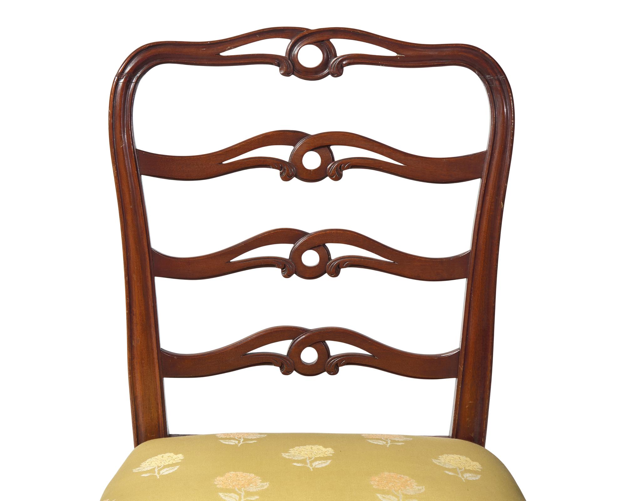 A Chippendale Style Mahogany Ribbon-Back Side Chair