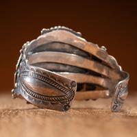 David Taliman (Dine, 1901-1967) Silver and Turquoise Cuff Bracelet