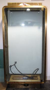 A Bronze Clad Vitrine Height 74 x width 36 x depth 18 inches. — MID 20TH CENTURY