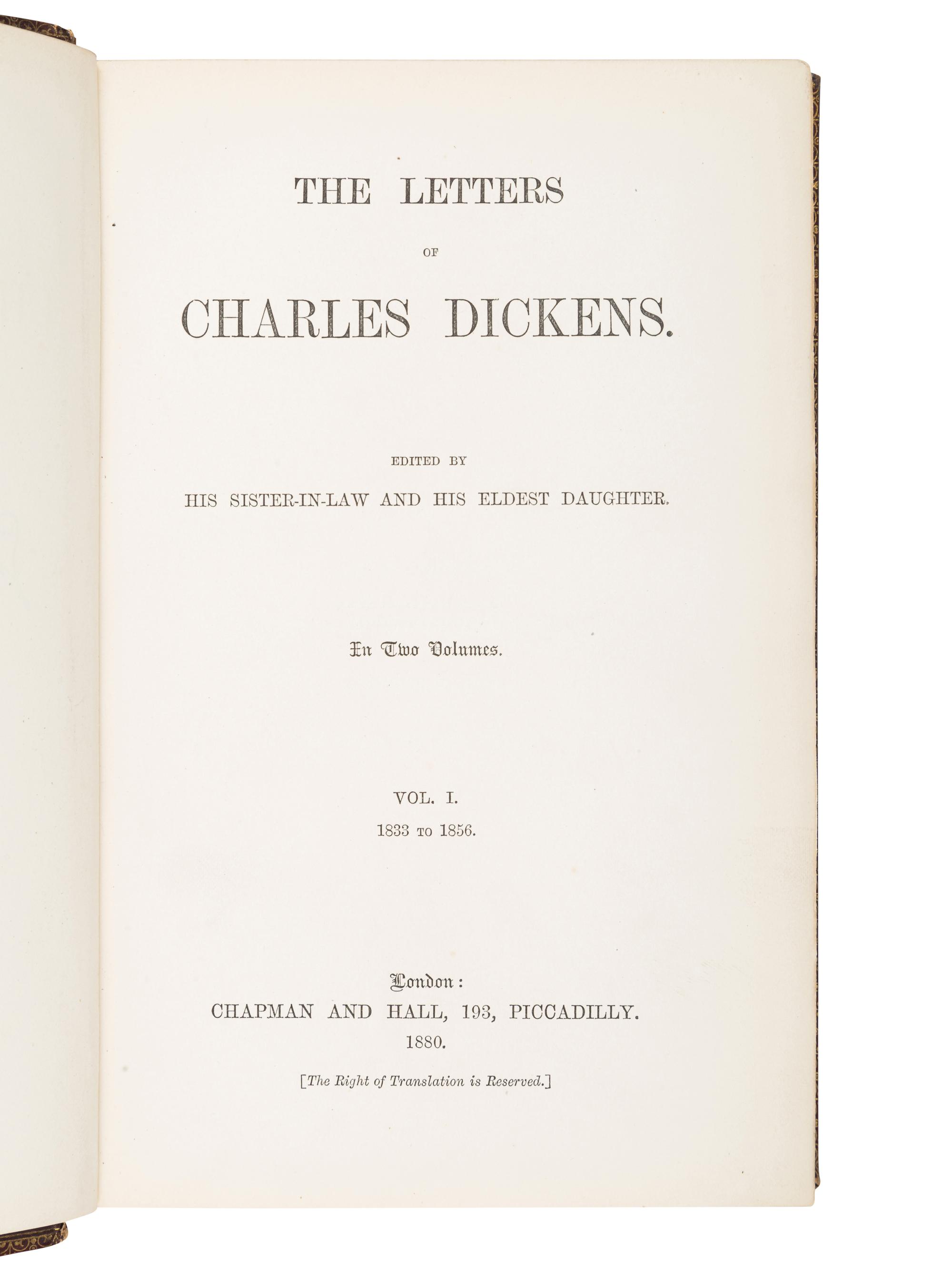 DICKENS, Charles (1812-1870). A group of 11 FIRST EDITION works, including: