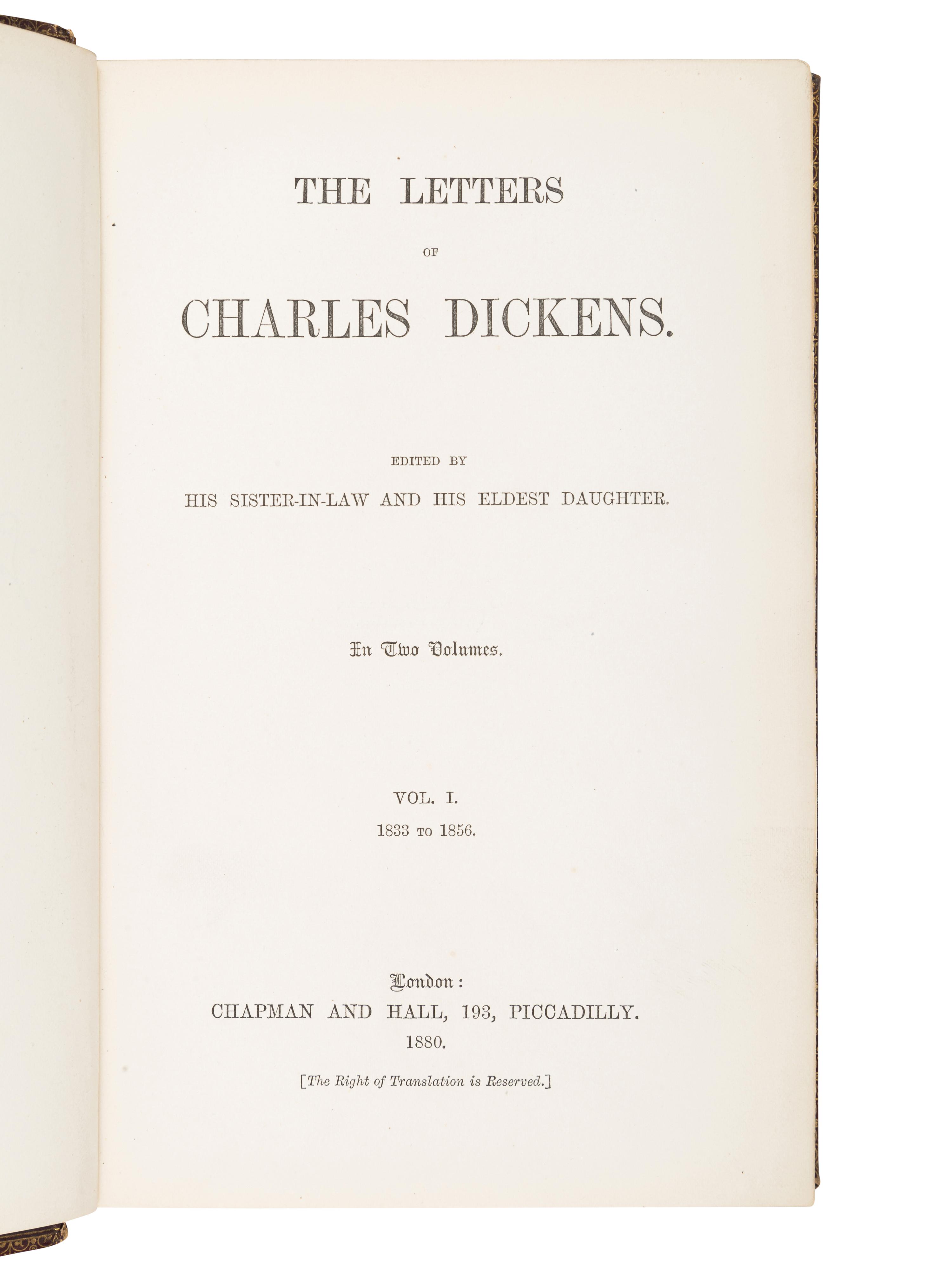 DICKENS, Charles (1812-1870). A group of 11 FIRST EDITION works, including:
