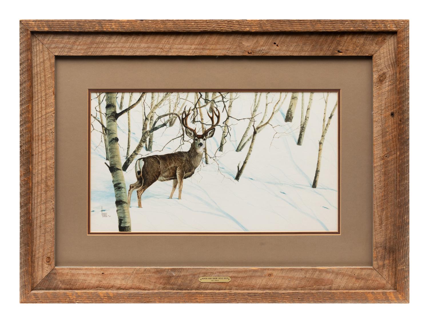 Aspen and Snow - Mule Deer