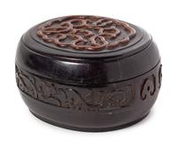 A Huanghuali Inset Zitan Covered Box