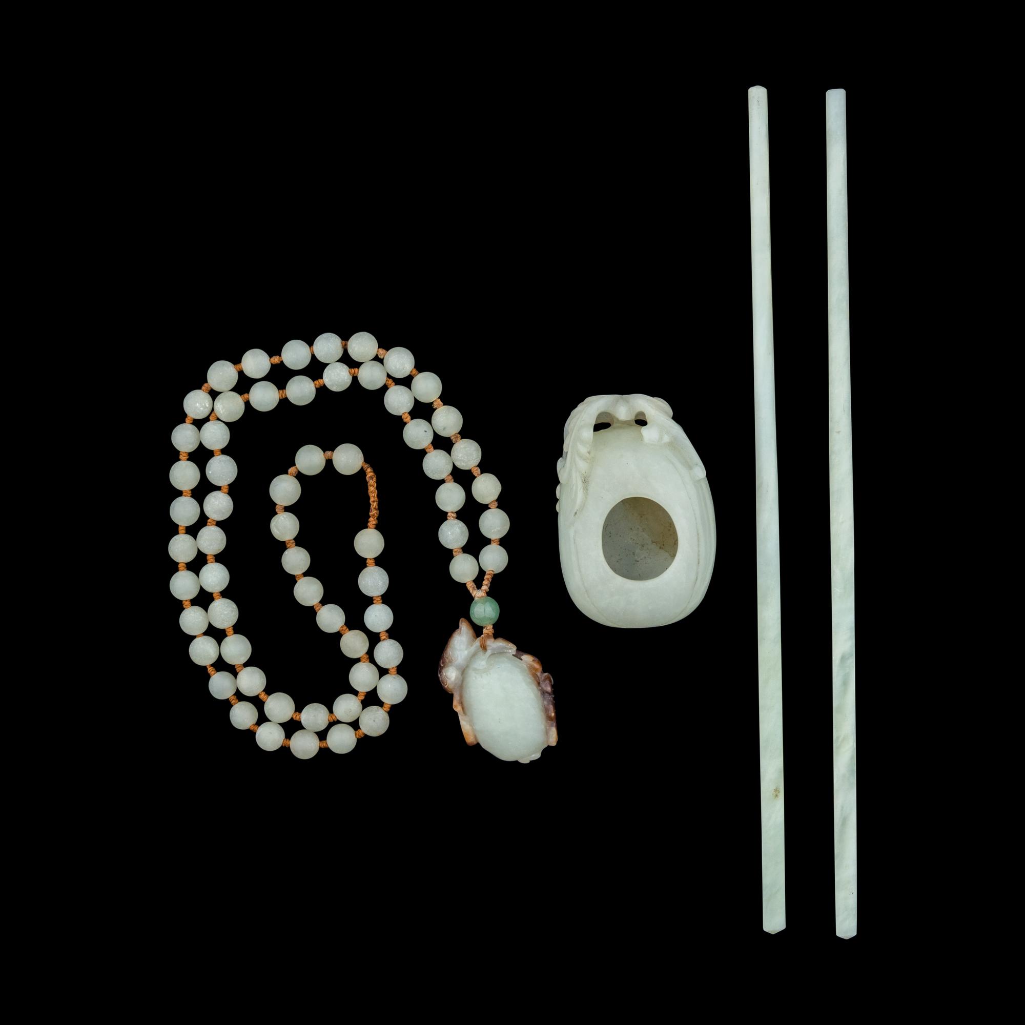 Three Chinese Carved Jade Articles